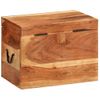 Caja De Almacenaje Madera Maciza De Acacia 39x28x31 Cm Marrón