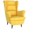 Sillón De Terciopelo Amarillo Mostaza