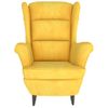 Sillón De Terciopelo Amarillo Mostaza