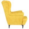 Sillón De Terciopelo Amarillo Mostaza