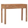 Mesa Consola De Madera Maciza De Teca 110x35x75 Cm Marrón