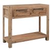 Mesa Consola De Madera Maciza De Acacia 82x33x73 Cm Marrón