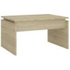 Mesa De Centro Madera Contrachapada Roble Sonoma 68x50x38 Cm