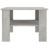 Mesa De Centro Madera Contrachapada Gris Hormigón 60x60x42 Cm