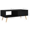 Mueble De Tv Madera De Ingeniería Negro 100x49,5x43 Cm