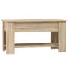 Mesa De Centro Madera Contrachapada Roble Sonoma 101x49x52 Cm Marrón