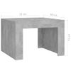 Mesa De Centro Madera Contrachapada Gris Hormigón 50x50x35 Cm