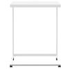 Mesa Auxiliar Con Ruedas De Contrachapado Blanco 55x35x70 Cm