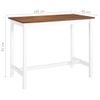 Mesa De Bar Madera Maciza 108x60x91 Cm Marrón