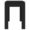 Mesa De Comedor De Madera Contrachapada Negro 120x60x76 Cm