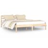 Estructura De Cama De Madera Maciza De Pino 160x200 Cm Marrón