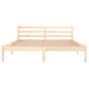 Estructura De Cama De Madera Maciza De Pino 160x200 Cm Marrón