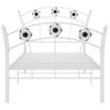 Estructura De Cama Con Diseño De Fútbol Metal Blanco 90x200 Cm