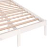 Estructura De Cama Madera Maciza De Pino Blanco 120x200 Cm