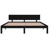 Estructura De Cama Madera Maciza Negro 180x200 Cm