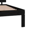 Estructura De Cama Madera Maciza Negro 180x200 Cm