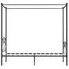 Estructura De Cama Con Dosel Metal Gris 90x200 Cm