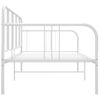 Estructura De Sofá Cama De Metal Blanco 90x200 Cm