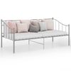 Estructura De Sofá Cama De Metal Gris 90x200 Cm