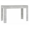 Mesa De Comedor Madera De Ingeniería Gris Hormigón 120x60x76 Cm