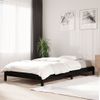 Cama Apilable De Madera Pino Maciza Negro 80x200 Cm