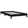 Cama Apilable De Madera Pino Maciza Negro 80x200 Cm