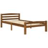 Estructura De Cama Madera Maciza Pino Marrón Miel 100x200 Cm