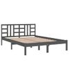 Estructura De Cama Madera Maciza De Pino Gris 120x200 Cm