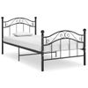 Estructura De Cama De Metal Negro 100x200 Cm