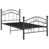 Estructura De Cama De Metal Negro 100x200 Cm