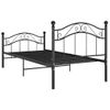 Estructura De Cama De Metal Negro 100x200 Cm