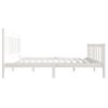 Estructura De Cama De Madera Maciza Blanca 120x200 Cm