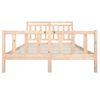 Estructura De Cama De Madera Maciza 160x200 Cm