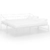 Estructura De Sofá Cama Extraíble De Metal Blanco 90x200 Cm