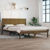 Estructura De Cama Madera Maciza De Pino Marrón Miel 120x200 Cm