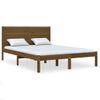 Estructura De Cama Madera Maciza De Pino Marrón Miel 120x200 Cm