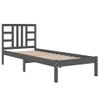 Estructura De Cama De Madera Maciza Gris 100x200 Cm