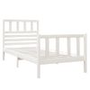 Estructura De Cama Madera Maciza Blanco 75x190 Cm