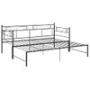 Estructura De Sofá Cama Extraíble Metal Negro 90x200 Cm