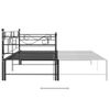 Estructura De Sofá Cama Extraíble Metal Negro 90x200 Cm