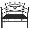 Estructura De Cama Con Diseño De Fútbol Metal Negro 90x200 Cm