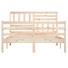 Estructura De Cama De Madera Maciza 160x200 Cm