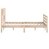 Estructura De Cama De Madera Maciza 160x200 Cm