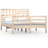 Estructura De Cama Madera Maciza 4ft Pequeña Doble 120x190 Cm