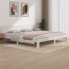 Estructura De Cama Madera Maciza De Pino Blanco 200x200 Cm