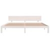 Estructura De Cama Madera Maciza De Pino Blanco 200x200 Cm