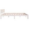 Estructura De Cama Madera Maciza De Pino Blanco 200x200 Cm