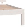 Estructura De Cama Madera Maciza De Pino Blanco 200x200 Cm