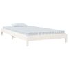 Cama Apilable De Madera Pino Maciza Blanco 90x200 Cm