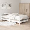 Cama Apilable De Madera Pino Maciza Blanco 90x200 Cm